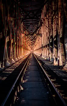 Old train bridge photo