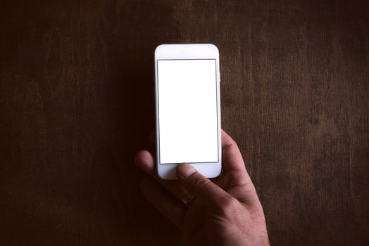 Blank screen phone photo