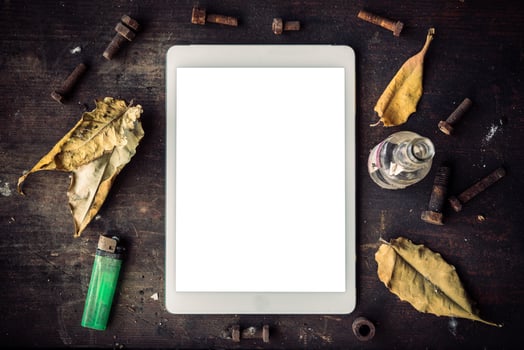 Blank screen tablet photo