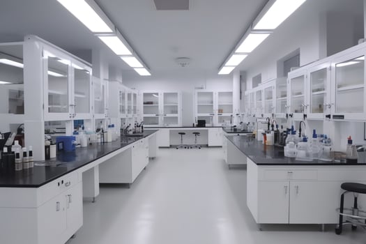 Modern laboratory interior for Chemistry tests. photo