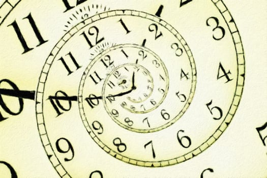 Creative image - hypnotic clock background. Concept of hypnosis, subconscious, psychotheraphy photo
