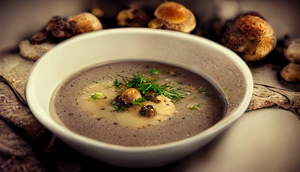 Mushroom soup. aesthetic photo