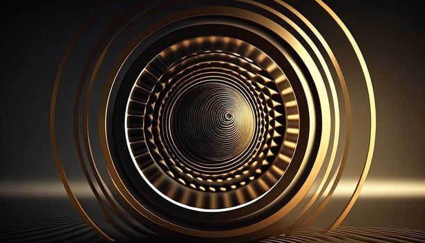 circle made of wavy lines, digital art illustration, photo