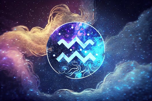 Aquarius, zodiac sign, horoscope, astrology. photo