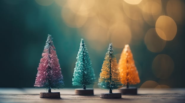 Christmas tree decoration on wooden background. . photo