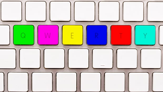 Qwerty keyboard buttons photo