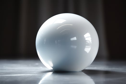 Glossy white ice ball. photo