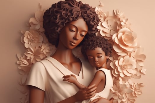 happy Mother day paper art illustration photo