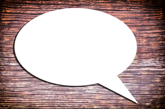 Blank speech bubble photo