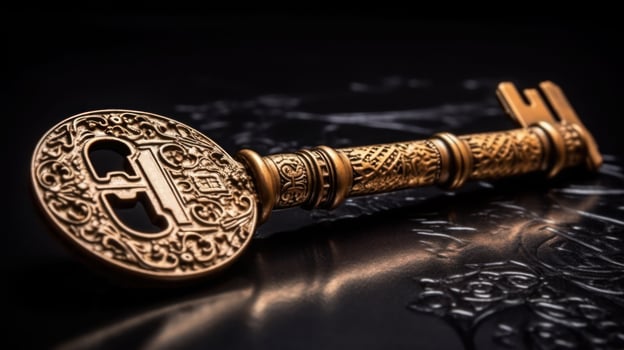 mystical golden key photo