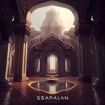 Illustration of a mosque in Seville, Andalusia, Spain, Image photo