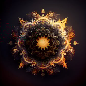 Ornament beautiful card with mandala. Geometric circle element made in , Image photo
