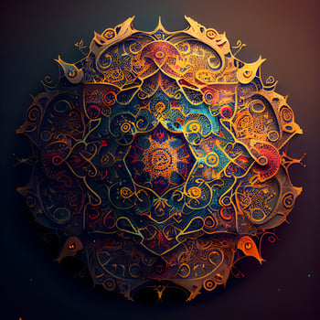 Ornament beautiful card with mandala. Geometric circle element made in , Image photo