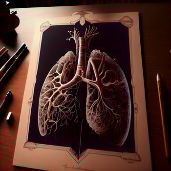 Digital illustration of human lungs in colour background. 3D rendering., Image photo