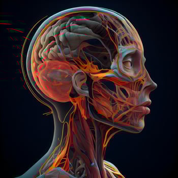 Human Brain Anatomy For Medical Concept 3D Illustration Design., Image photo