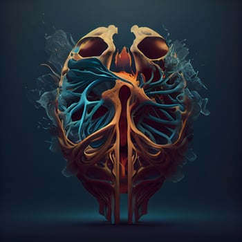 Human heart anatomy. 3D illustration. Anatomy of human body., Image photo
