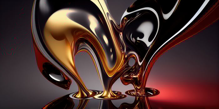 cool flow of abstract liquid steel . photo