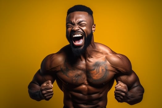 Portrait of a handsome muscular man photo