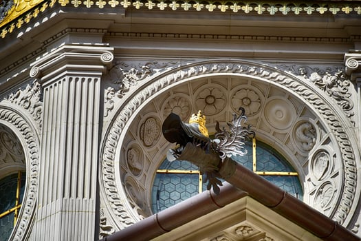 original historical historic details in the Polish city of Krakow photo