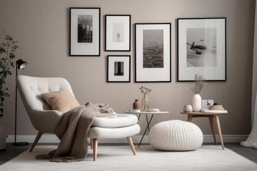 Modern living room interior. Illustration photo