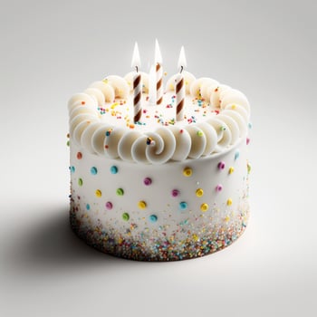 Happy Birthday background with cake. Illustration photo