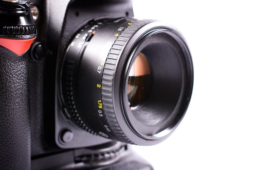 Camera and lens photo