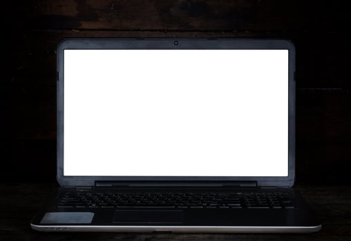 Blank screen on laptop photo