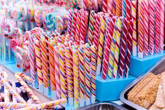 Sweet candy sticks photo