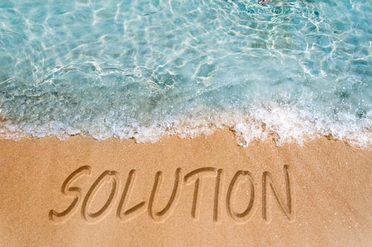 Solution beach concept photo