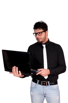 Man with laptop photo