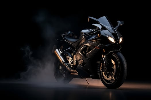 Black sport bike. Illustration photo