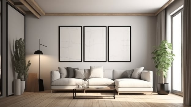 Modern living room. Illustration photo