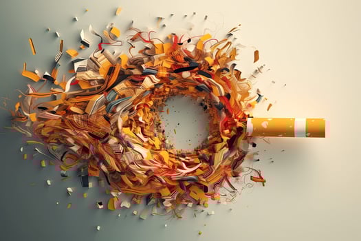 world no tobacco day abstract illustration photo