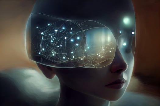 dreams visualization device of the future illustration photo