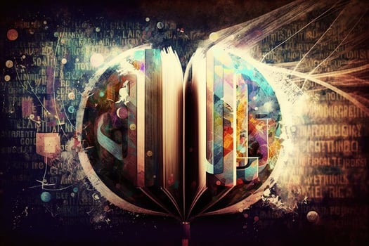 international literacy day with books, globe abstract concept illustration photo
