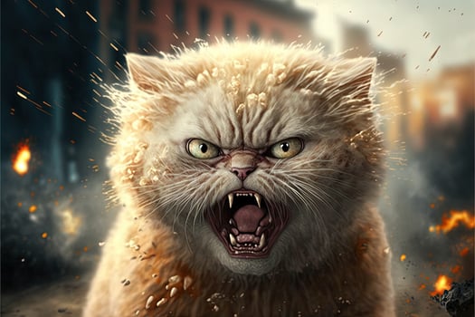evil cats dominating the world illustration photo