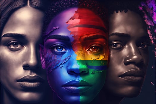 world made of lgbtq people concept illustration photo