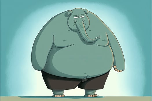 fat Elephant illustration photo