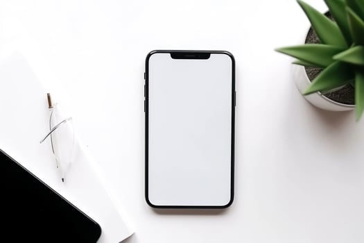 Mobile phone mockup. Illustration photo