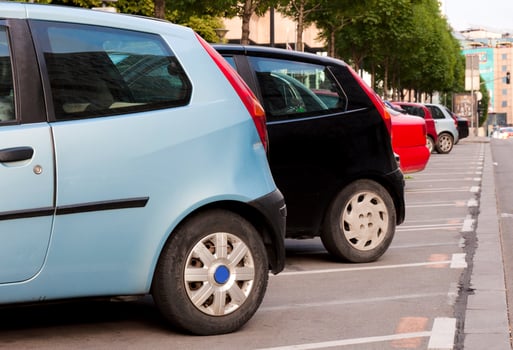 Parked cars on the lot photo