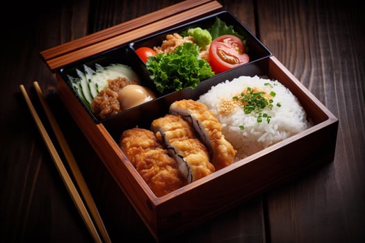 Japanese bento box AI Generate photo