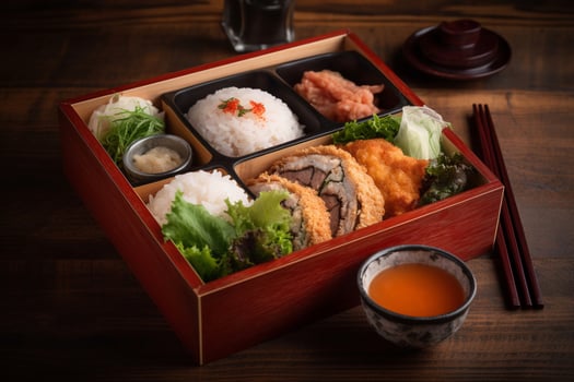 Japanese bento box AI Generate photo