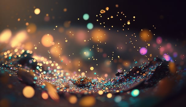 Sparkling Luxury, Glitter, Bokeh Sparkles, and Particles. photo