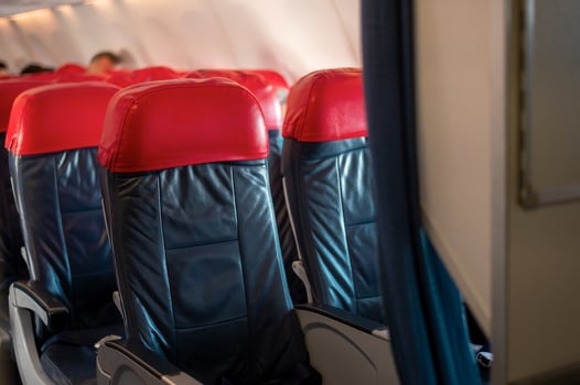 Background of airplane seats photo