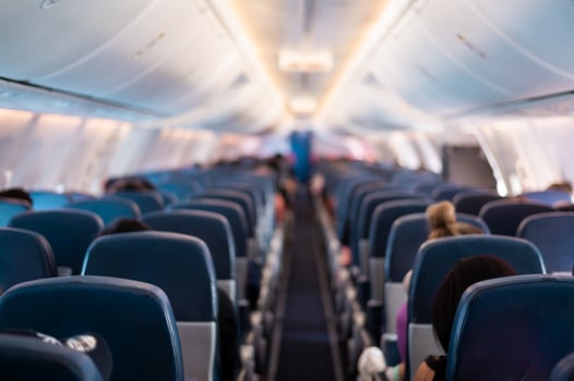 Background of airplane seats photo