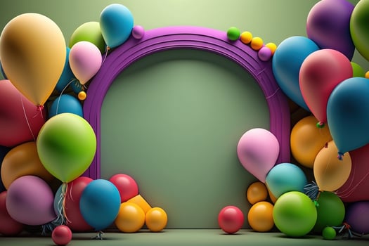 Balloon holiday background. Illustration photo