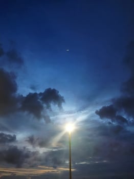 Sunset view with colorful brighter day photo
