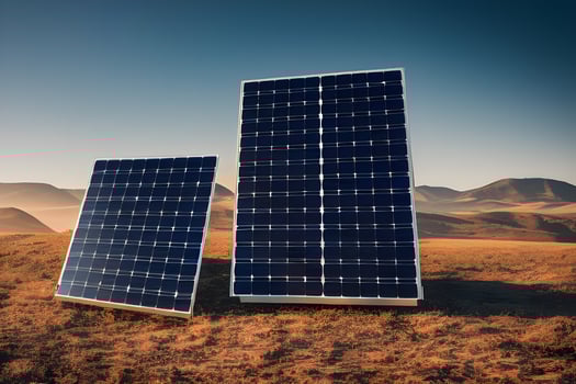 Technology solar cell, Alternative source of electricity. concept of sustainable resources and renewable energy. . photo