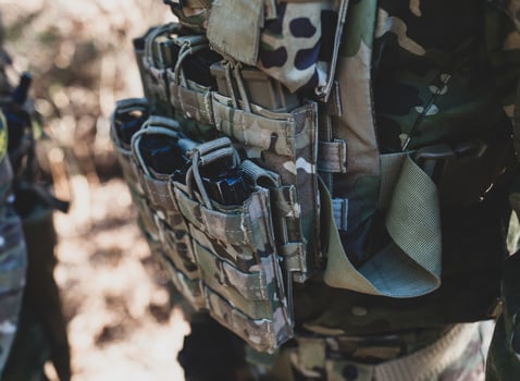 Chargers for air guns, airsoft military game. photo