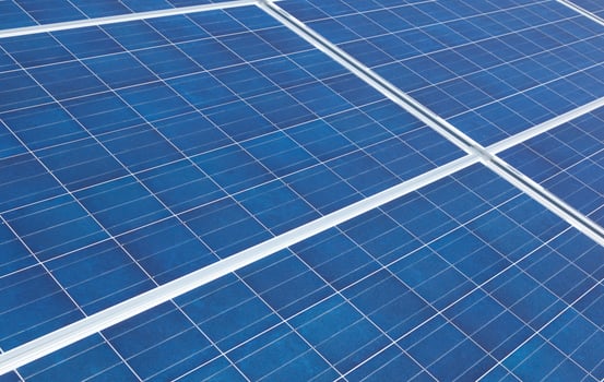 A close up of a solar panel photo